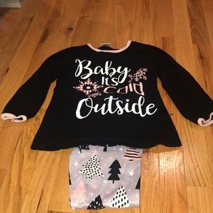 Baby it’s cold outside outfit (little girls)